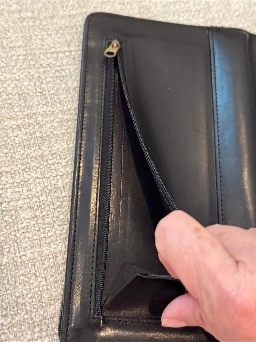 COACH Vintage 90’s Black Leather Men's Travel passport Wallet